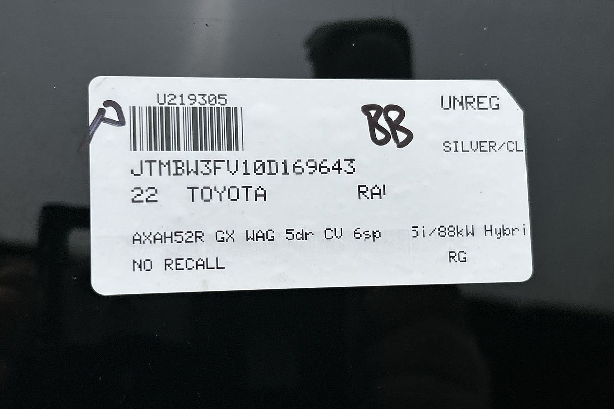 2022 Toyota RAV4 GX AXAH52R