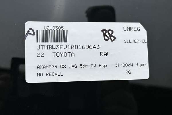 2022 Toyota RAV4 GX AXAH52R
