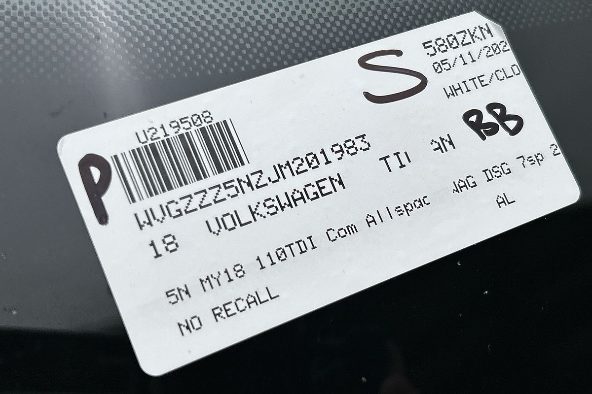 2018 Volkswagen Tiguan 110TDI Comfortline Allspace 5N