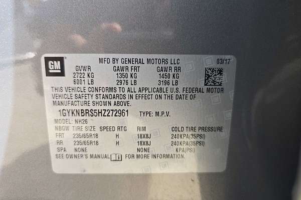 2017 Cadillac XT5 Luxury FWD