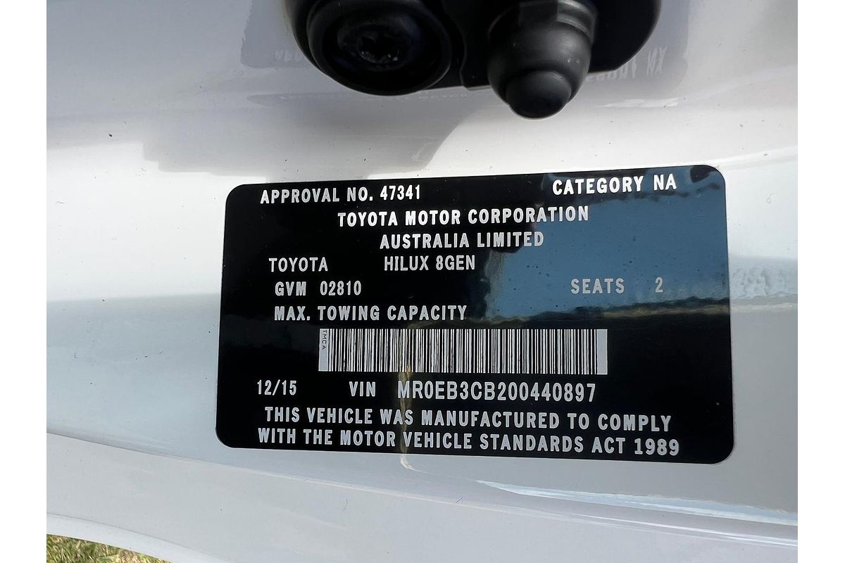 2015 Toyota Hilux Workmate GUN122R Rear Wheel Drive