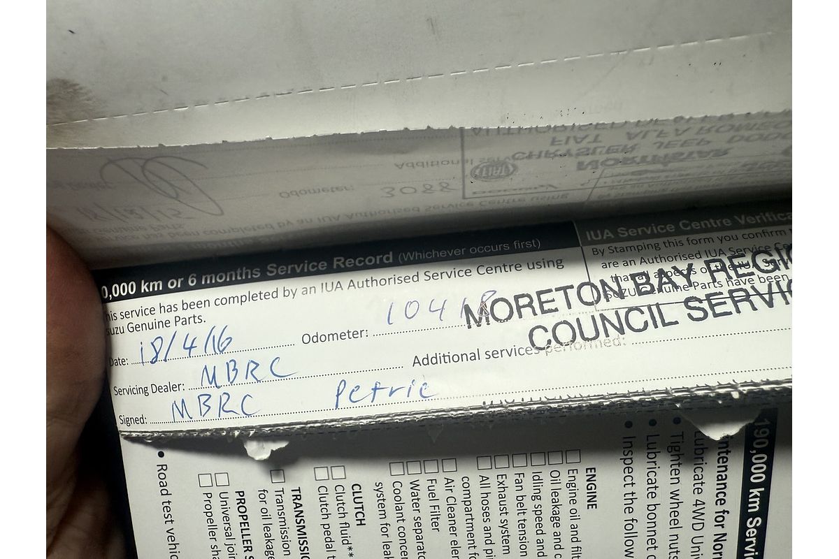 2015 Isuzu D-MAX SX High Ride Rear Wheel Drive