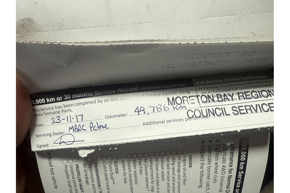 2015 Isuzu D-MAX SX High Ride Rear Wheel Drive