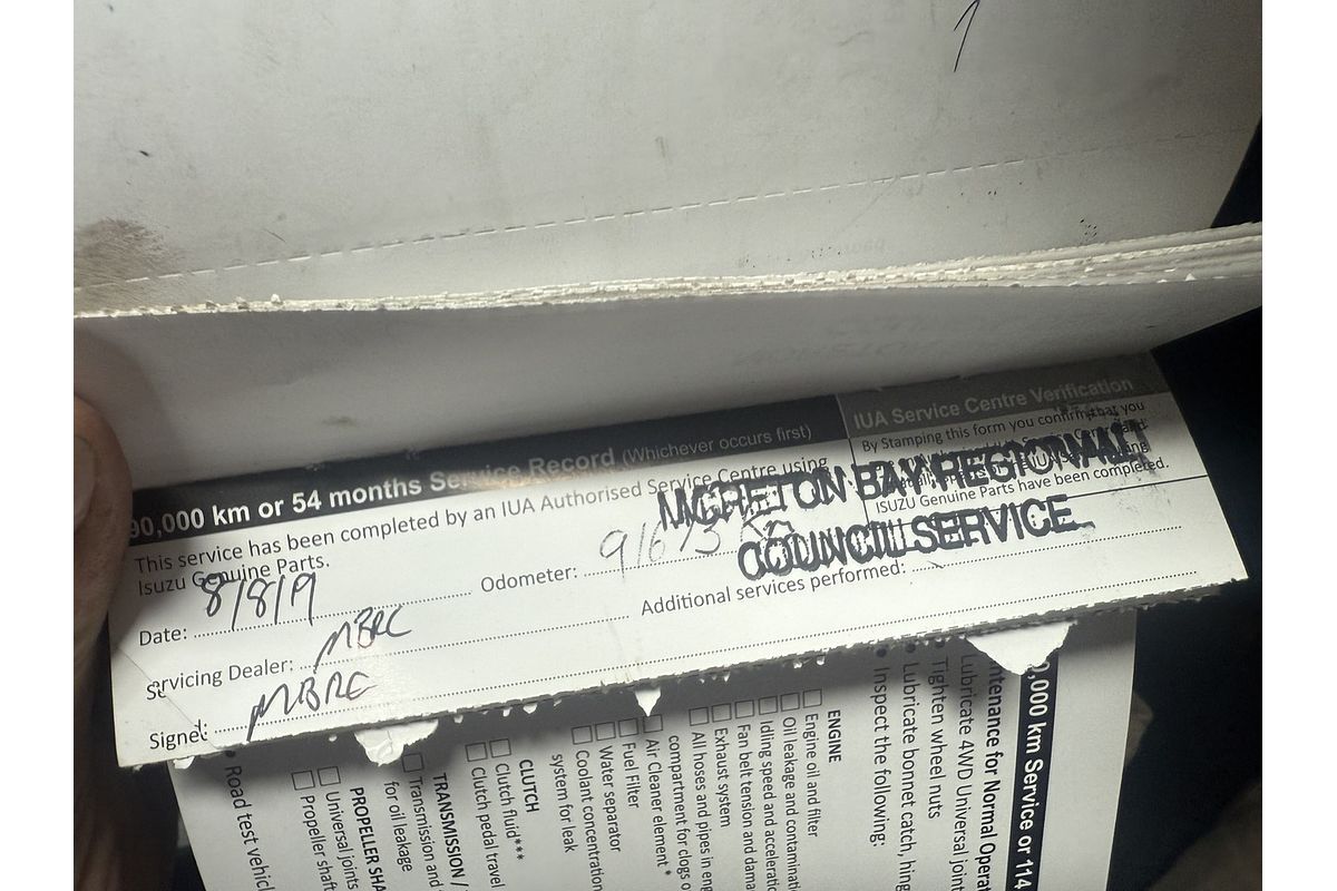 2015 Isuzu D-MAX SX High Ride Rear Wheel Drive