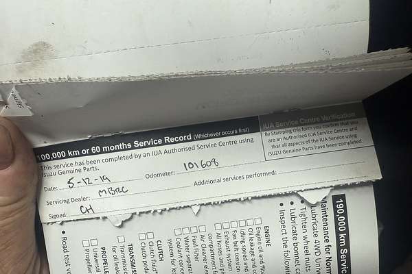 2015 Isuzu D-MAX SX High Ride Rear Wheel Drive