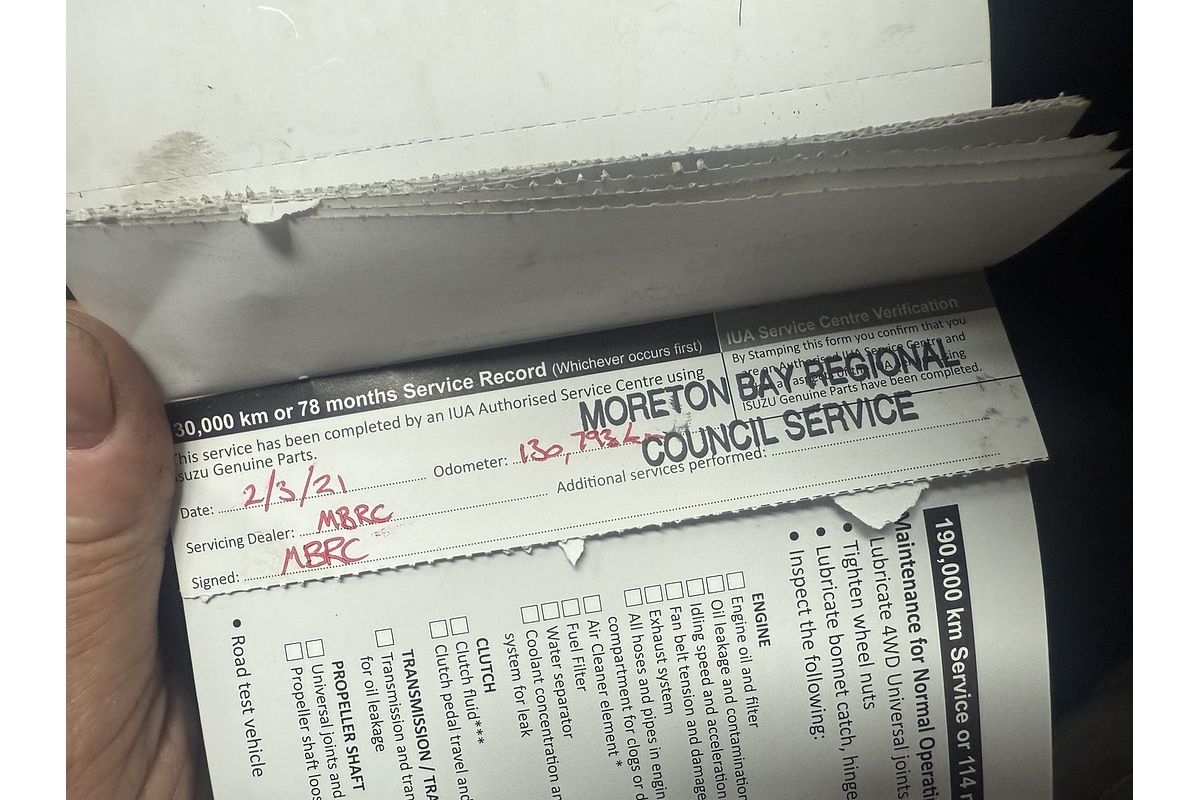 2015 Isuzu D-MAX SX High Ride Rear Wheel Drive