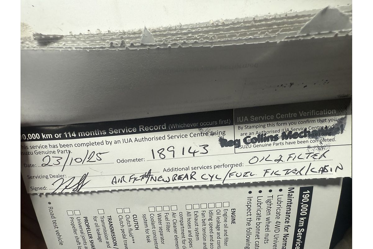 2015 Isuzu D-MAX SX High Ride Rear Wheel Drive