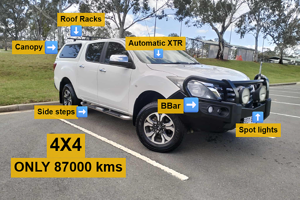 2018 Mazda BT-50 XTR UR 4X4