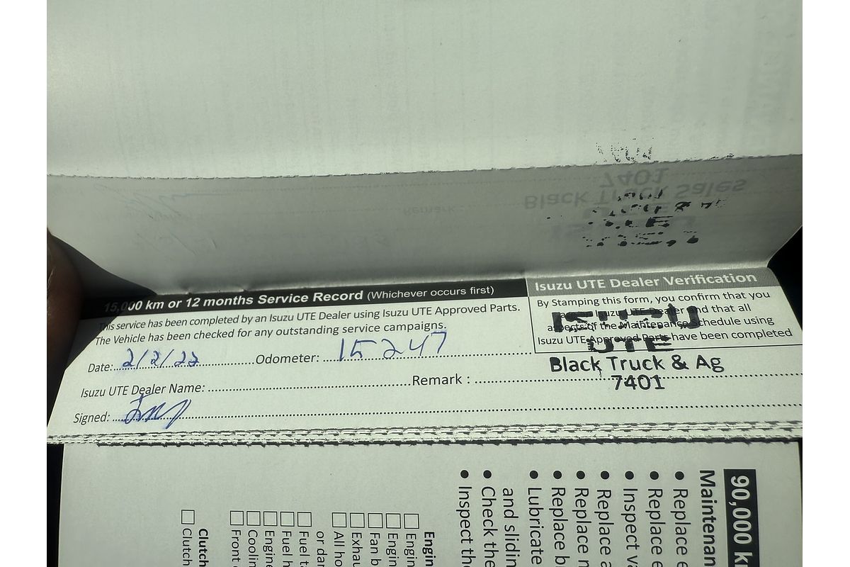 2020 Isuzu D-MAX SX High Ride Rear Wheel Drive