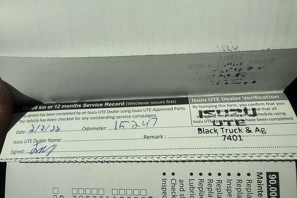 2020 Isuzu D-MAX SX High Ride Rear Wheel Drive