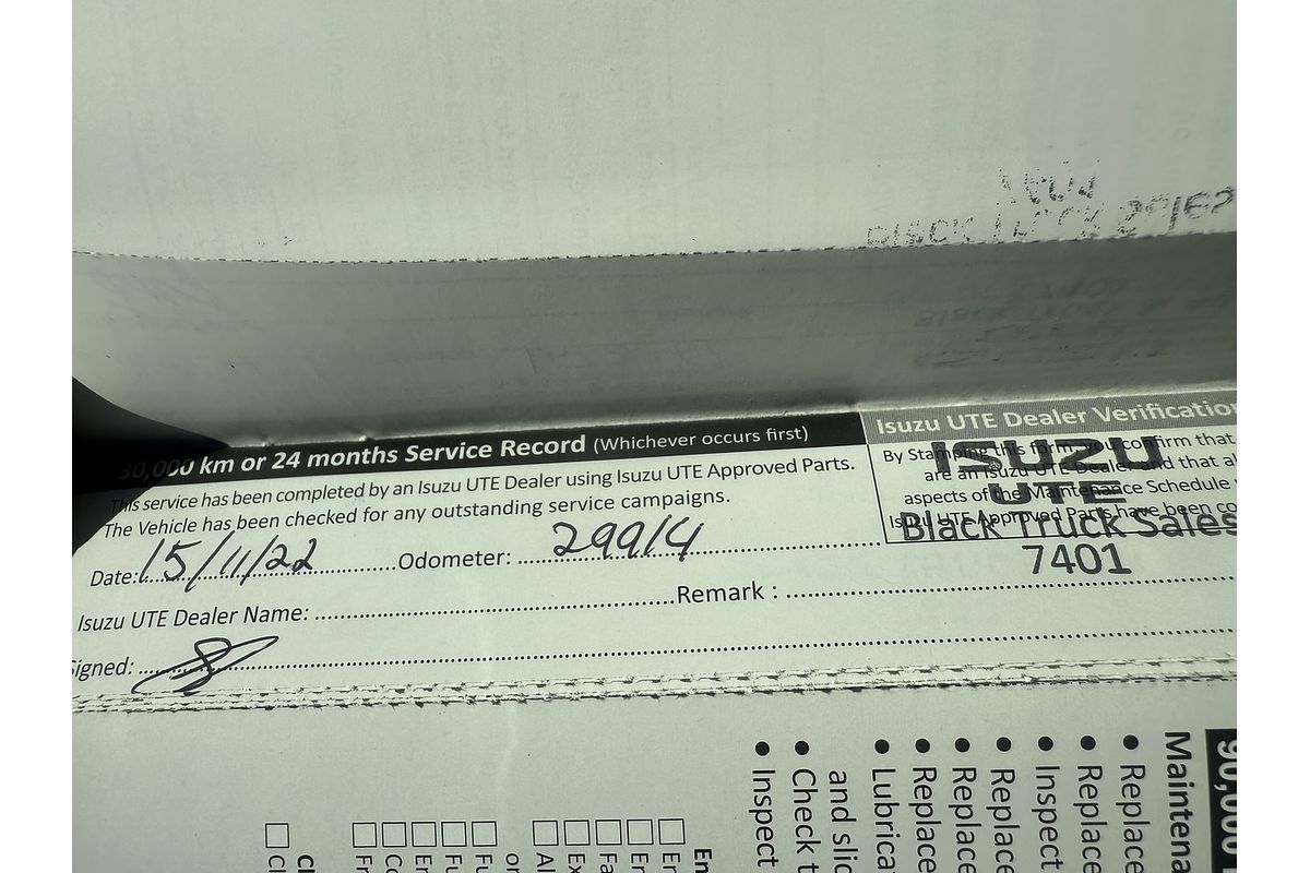 2020 Isuzu D-MAX SX High Ride Rear Wheel Drive