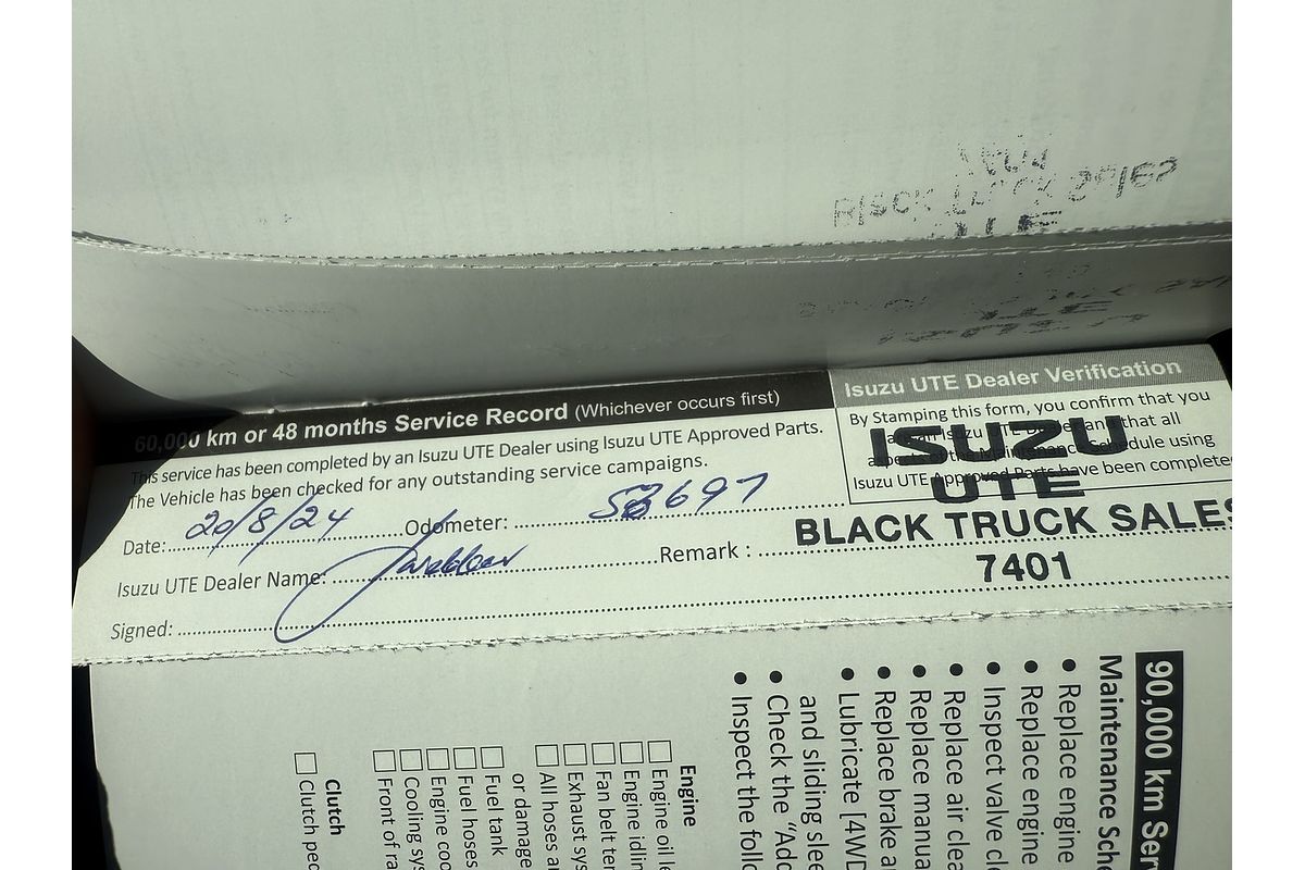 2020 Isuzu D-MAX SX High Ride Rear Wheel Drive