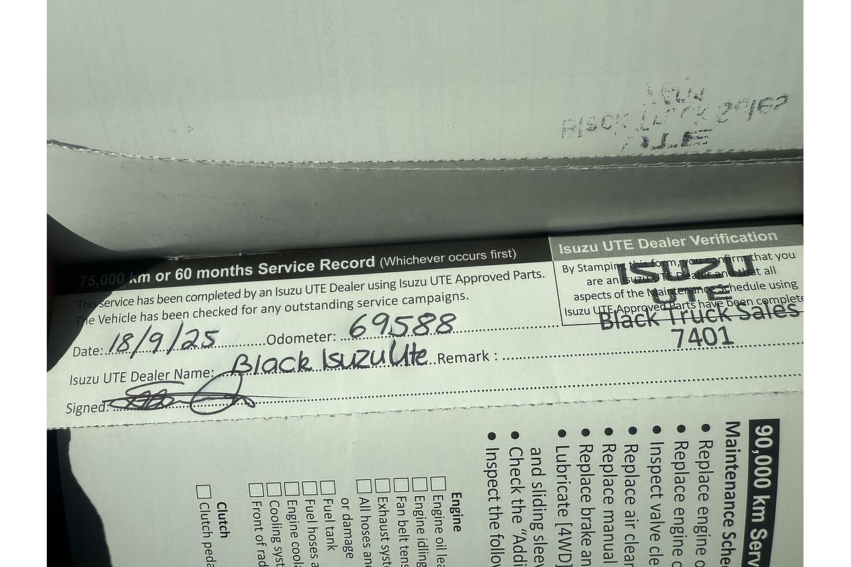 2020 Isuzu D-MAX SX High Ride Rear Wheel Drive