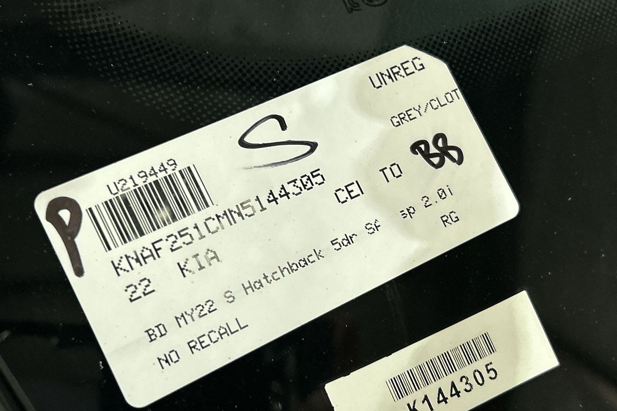 2022 Kia Cerato S BD