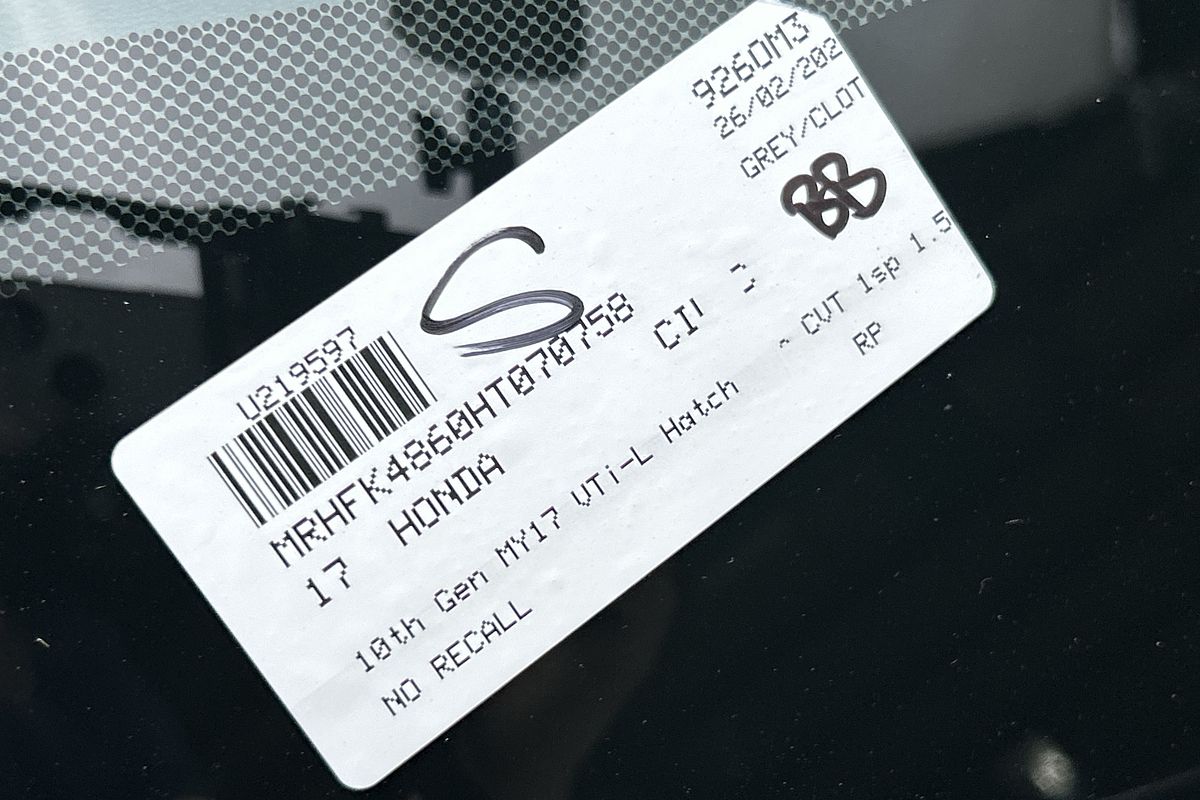 2017 Honda Civic VTi-L 10th Gen