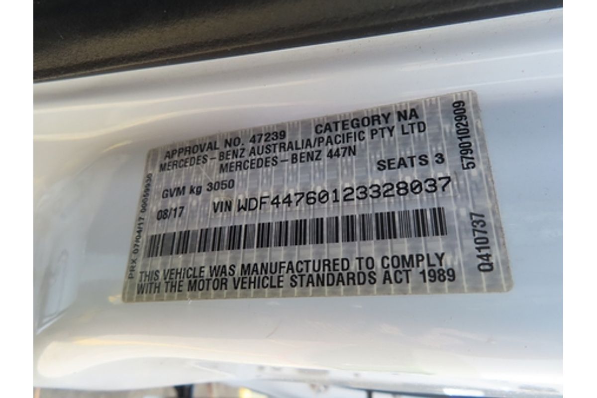 2017 Mercedes-Benz Vito 111CDI 447 LWB