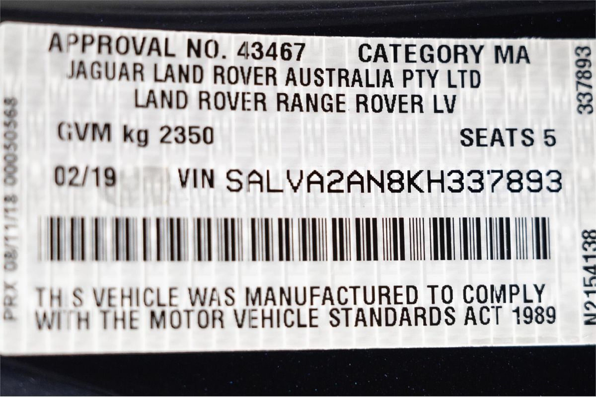 2018 Land Rover Range Rover Evoque TD4 110kW SE L538