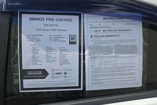2022 Subaru WRX Premium