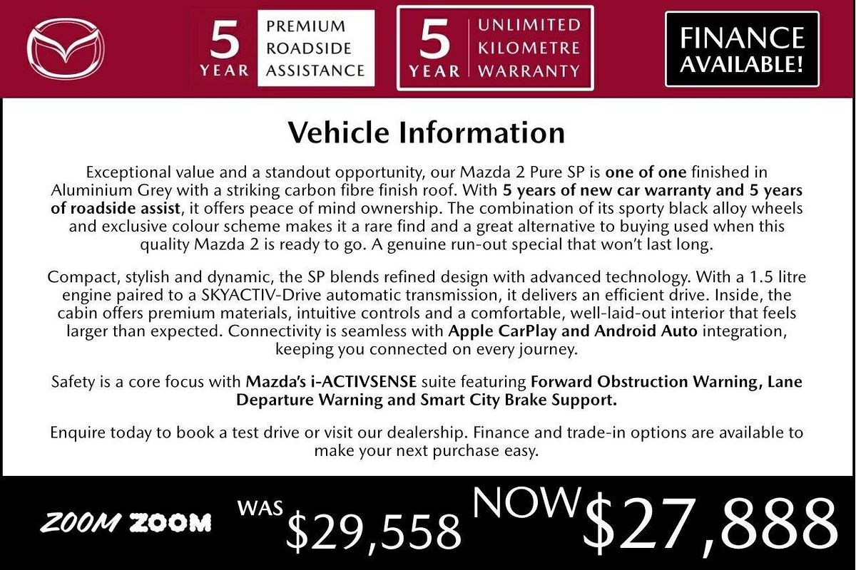 2024 Mazda 2 G15 Pure SP DJ Series