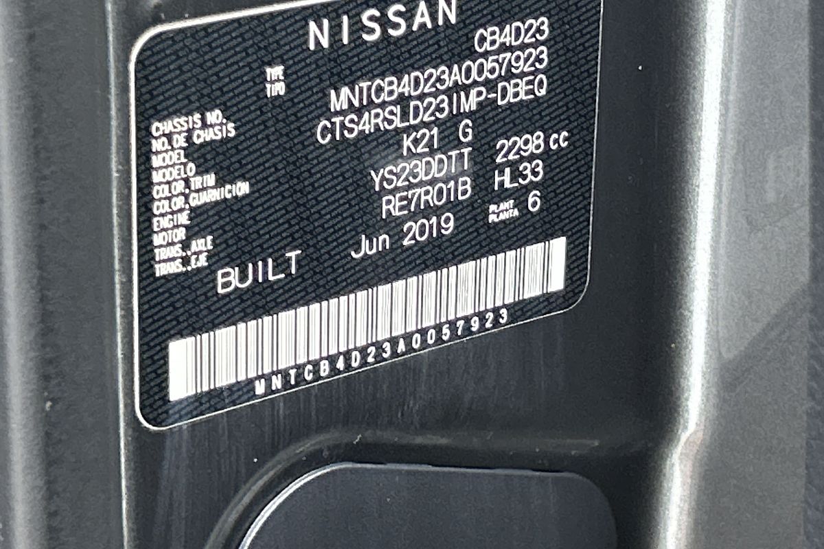 2019 Nissan Navara ST D23 Series 4 4X4