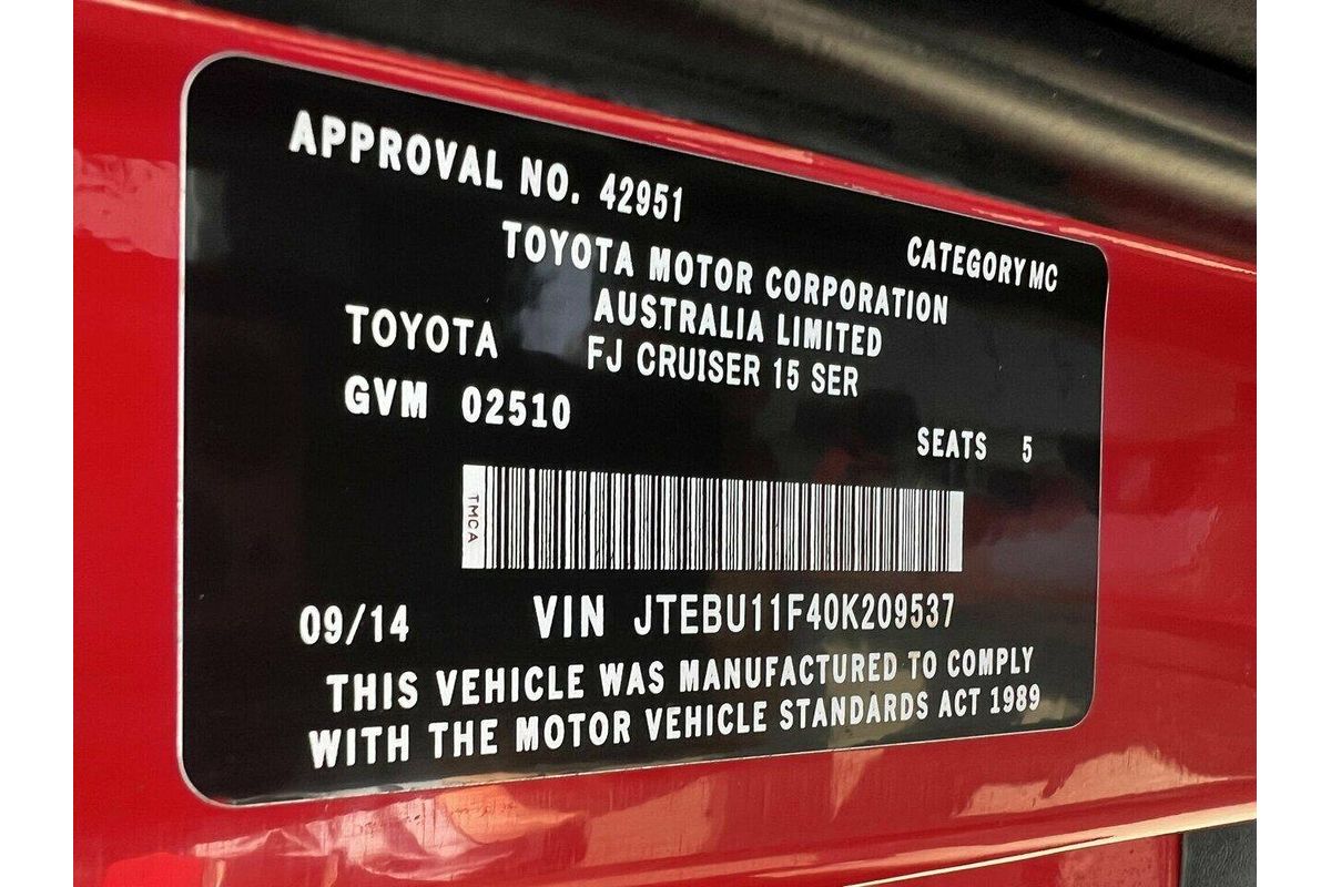 2014 Toyota FJ Cruiser GSJ15R