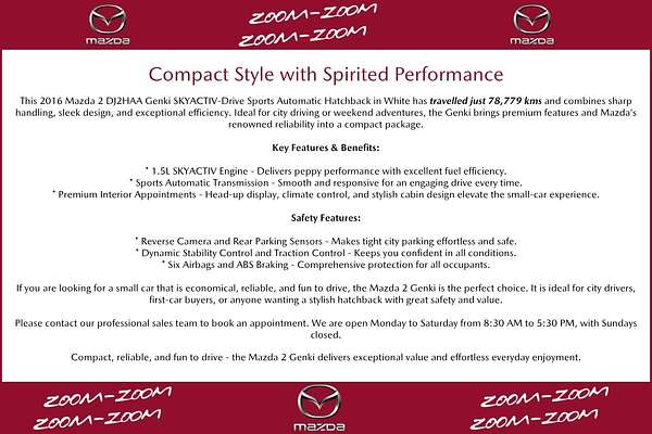 2016 Mazda 2 Genki DJ Series