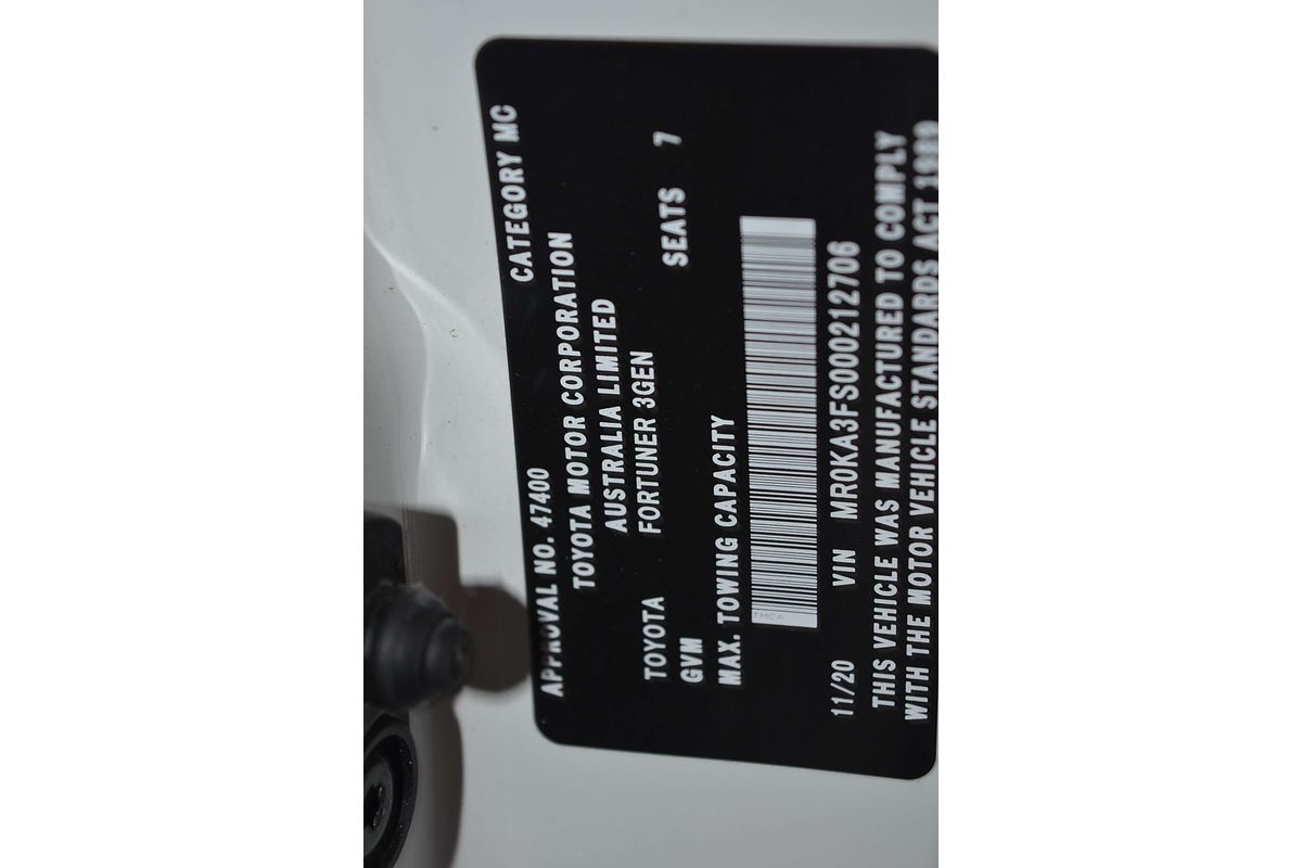 2020 Toyota Fortuner GXL GUN156R