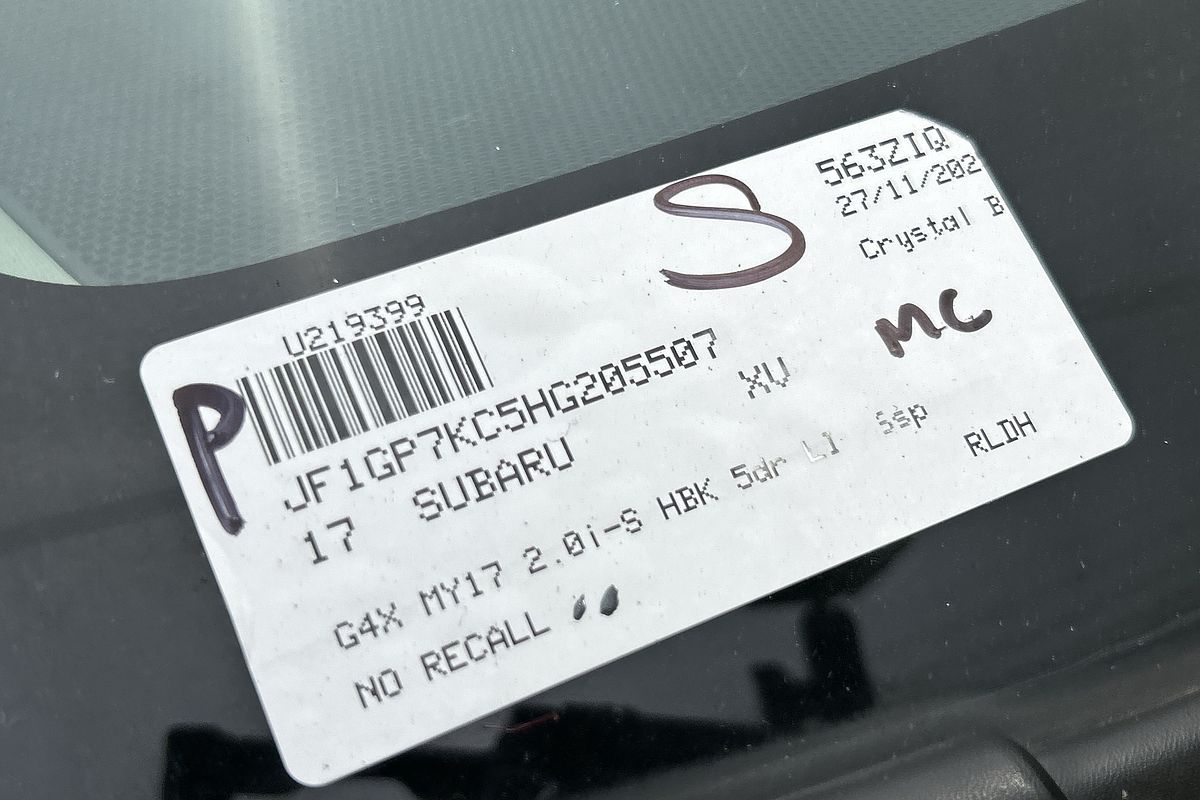 2017 Subaru XV 2.0i-S G4X