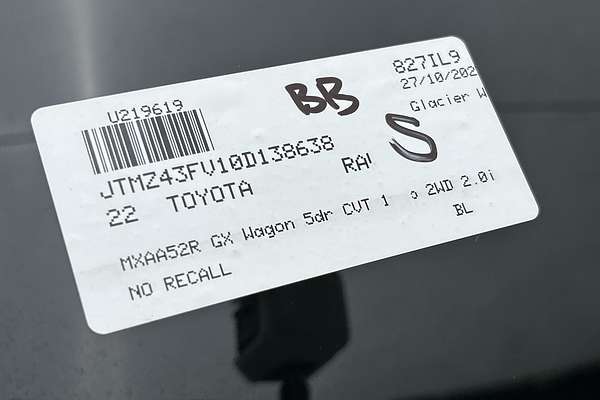 2022 Toyota RAV4 GX MXAA52R