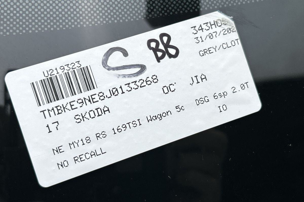 2017 SKODA Octavia RS 169TSI NE