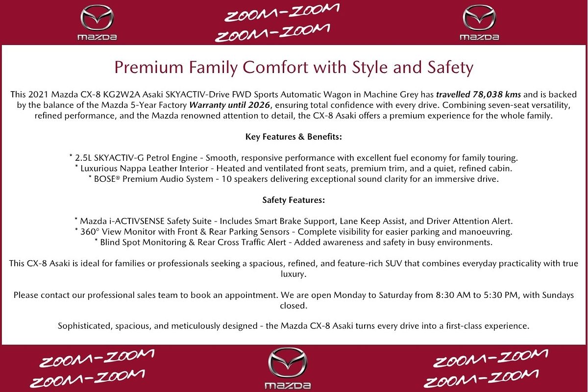 2021 Mazda CX-8 Asaki KG Series