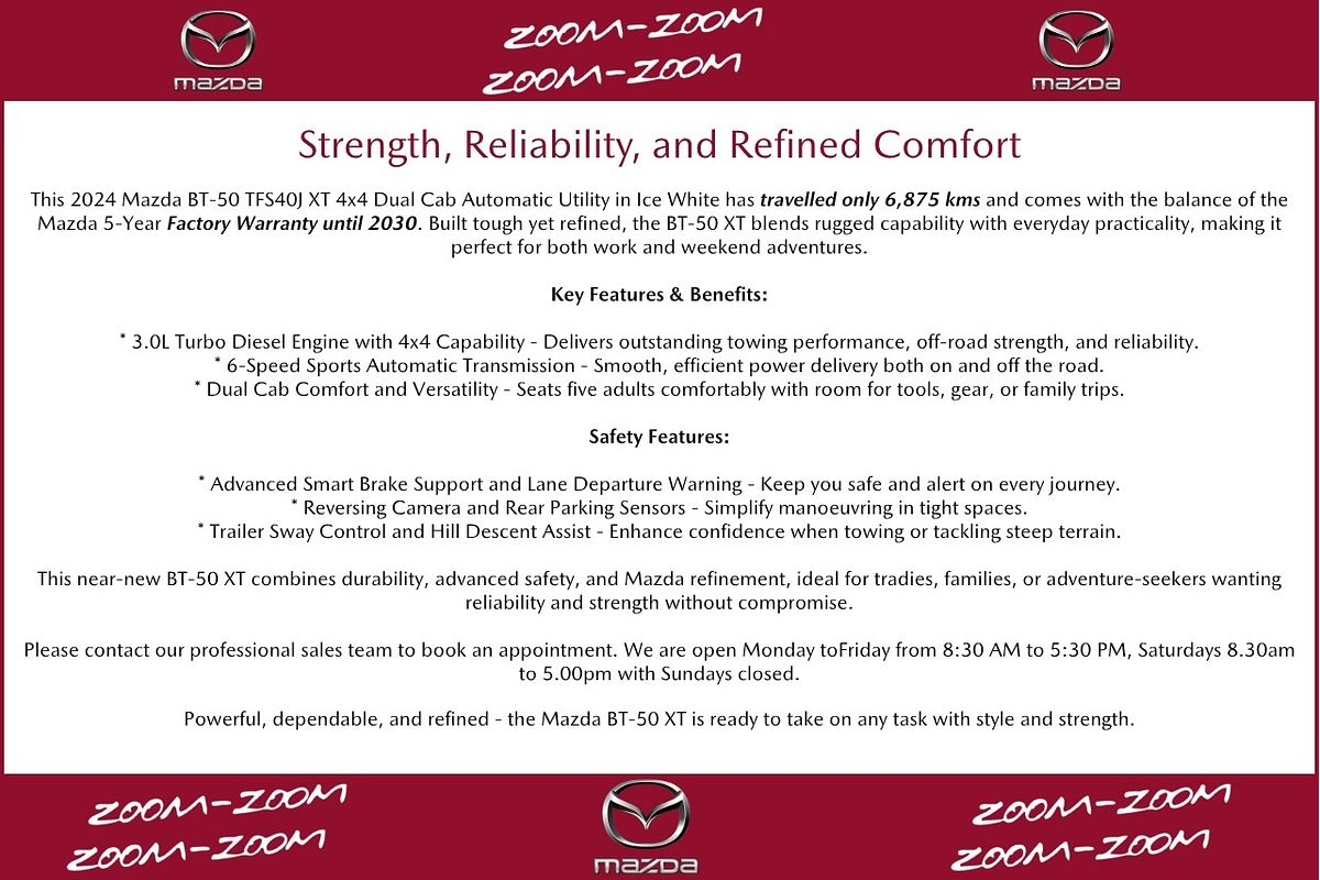 2024 Mazda BT-50 XT TF 4X4