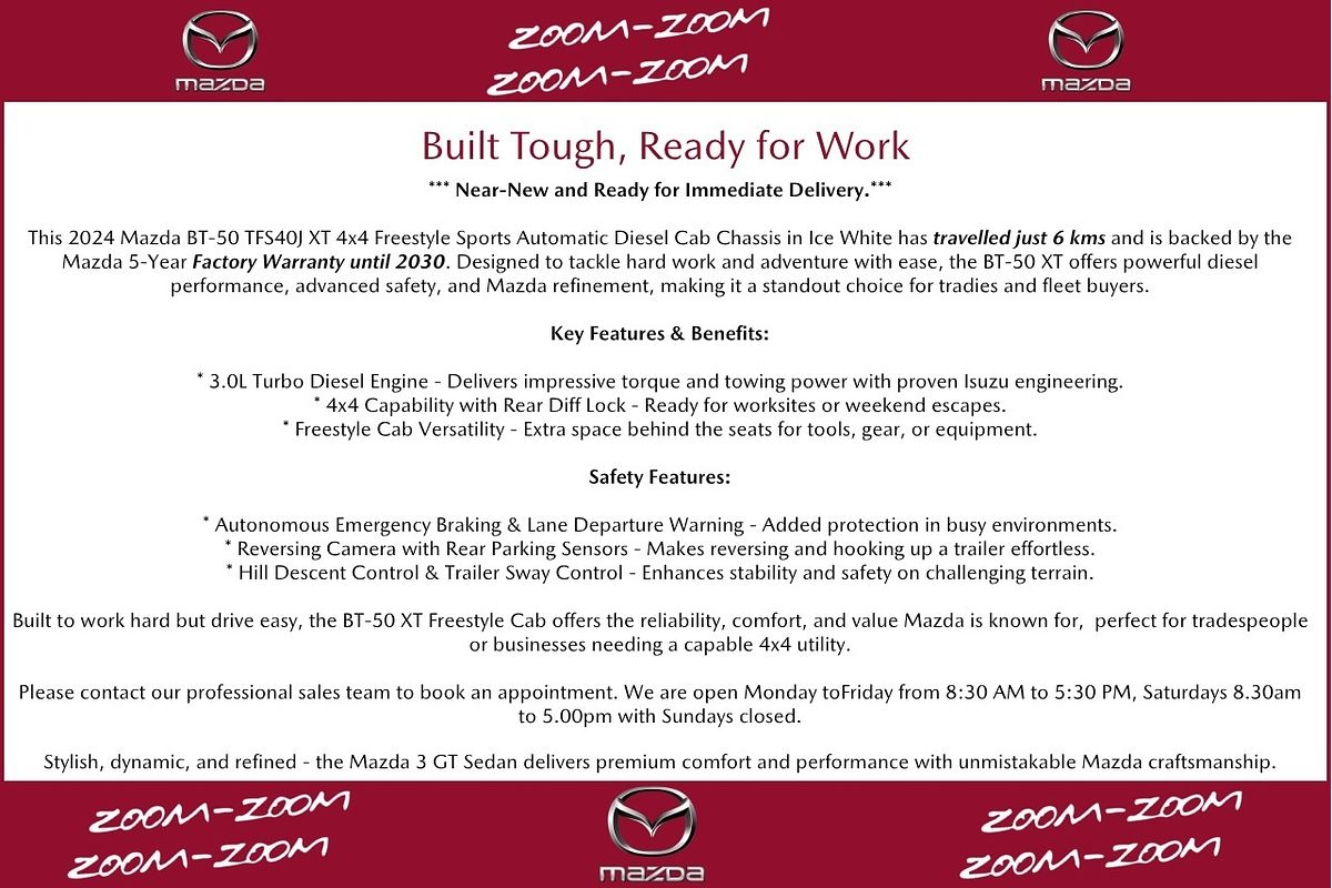 2024 Mazda BT-50 XT TF 4X4