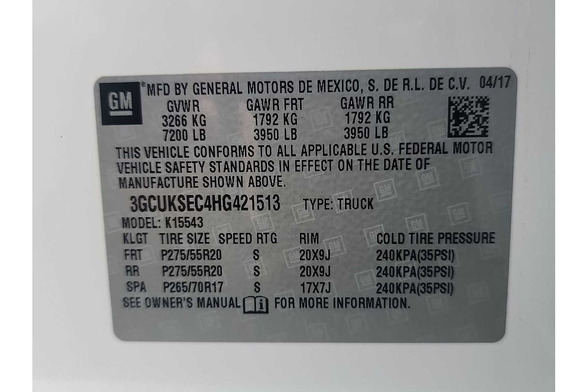 2017 Chevrolet Silverado LTZ