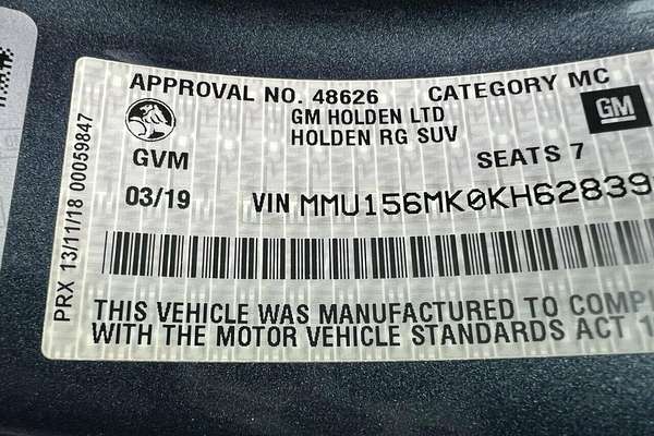 2018 Holden Trailblazer LTZ RG