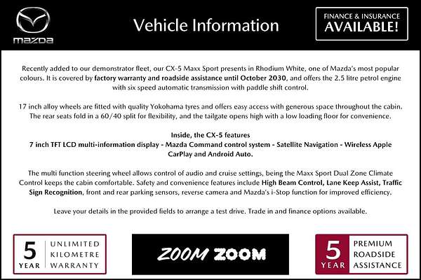 2025 Mazda CX-5 G25 Maxx Sport KF Series