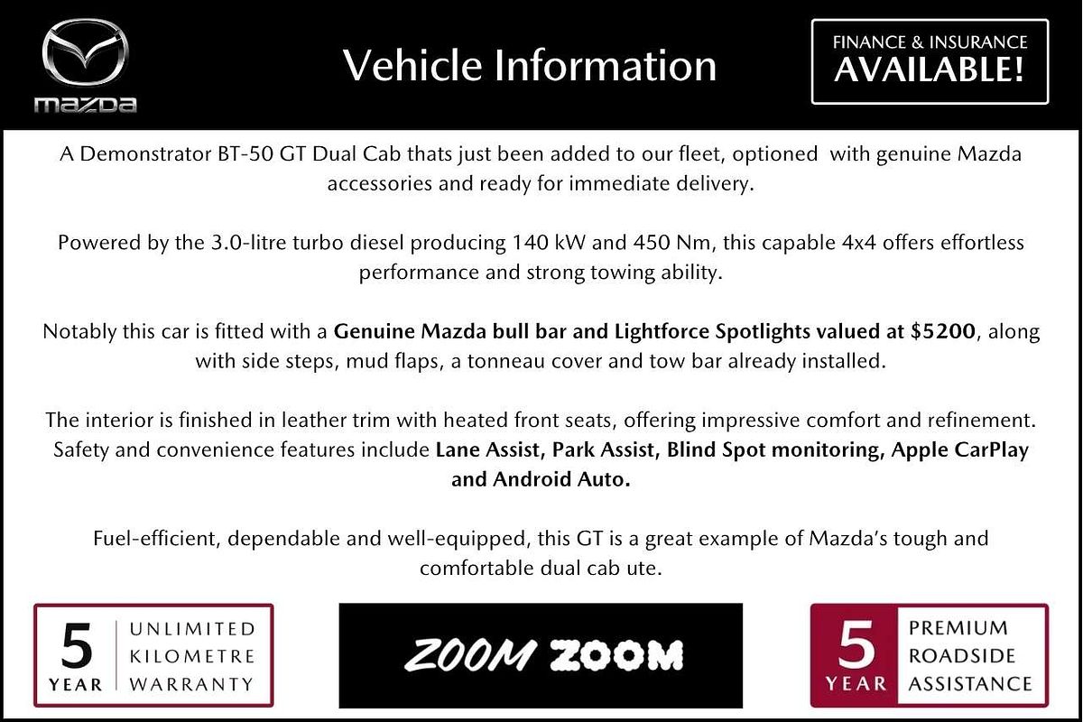 2025 Mazda BT-50 GT TF 4X4