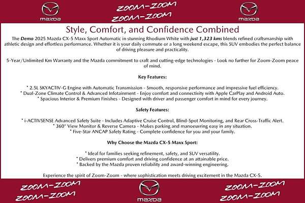 2025 Mazda CX-5 G25 Maxx Sport KF Series