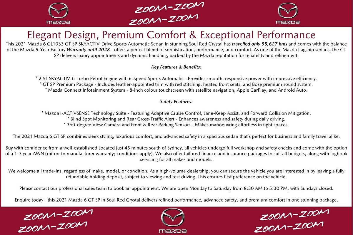 2021 Mazda 6 GT SP GL Series