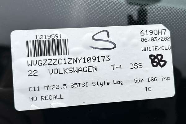 2022 Volkswagen T-Cross 85TSI Style C11