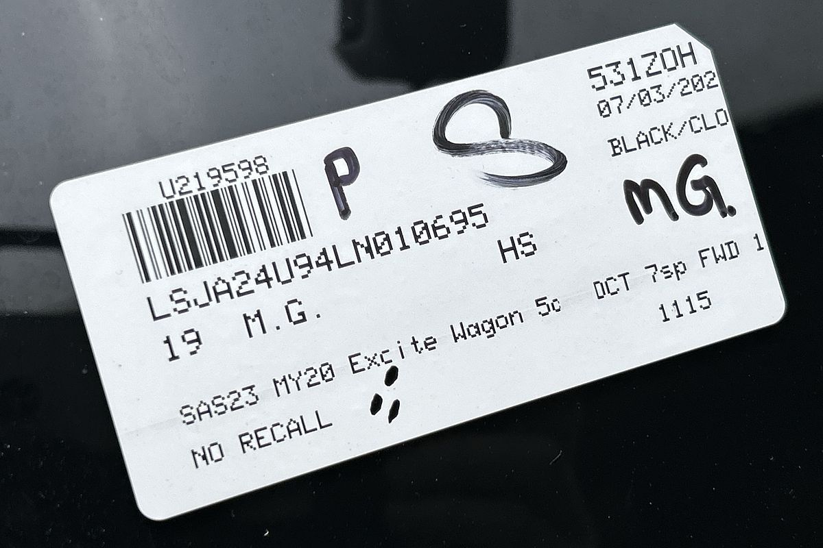 2019 MG HS Excite SAS23