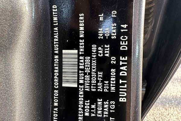 2014 Toyota Camry Hybrid H AVV50R