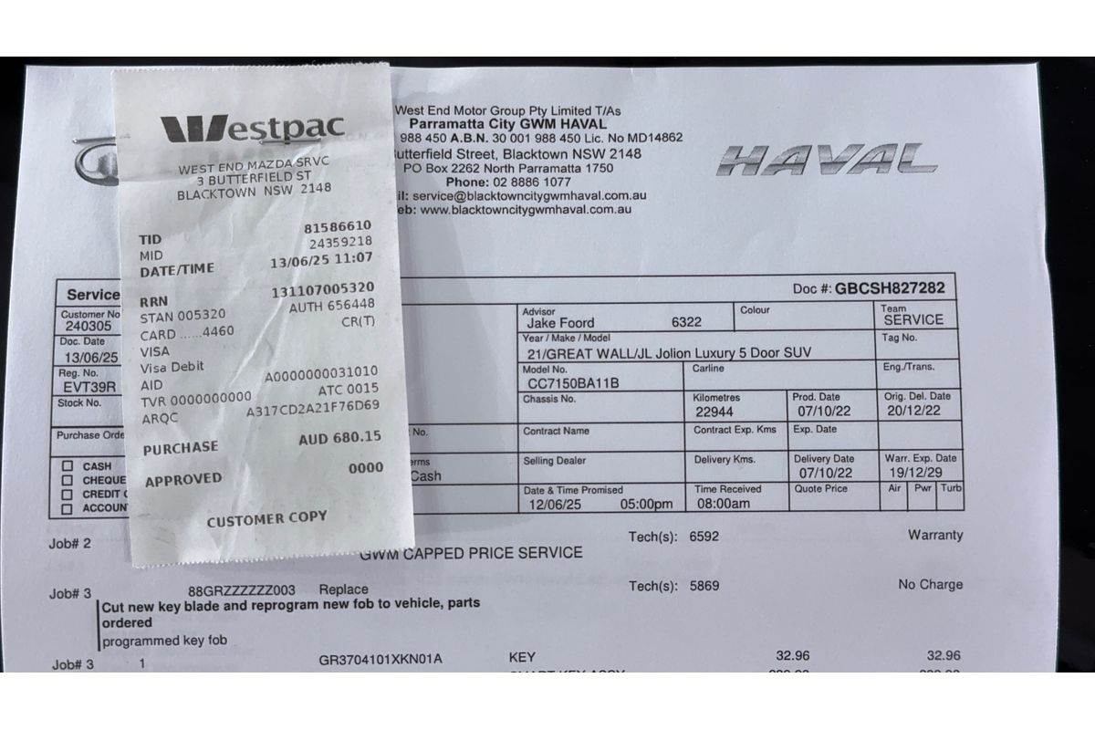 2022 GWM Haval Jolion Ultra A01