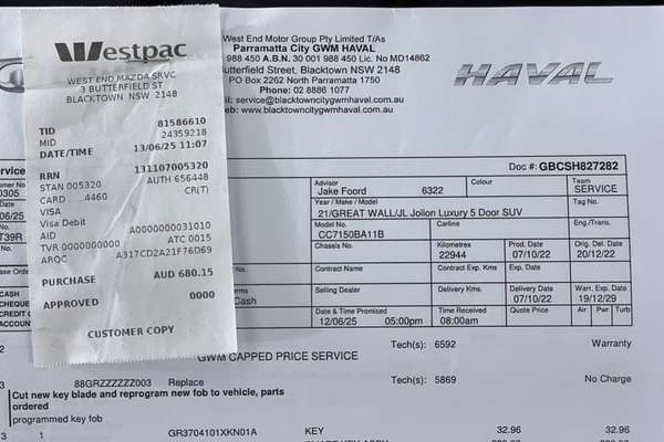 2022 GWM Haval Jolion Ultra A01