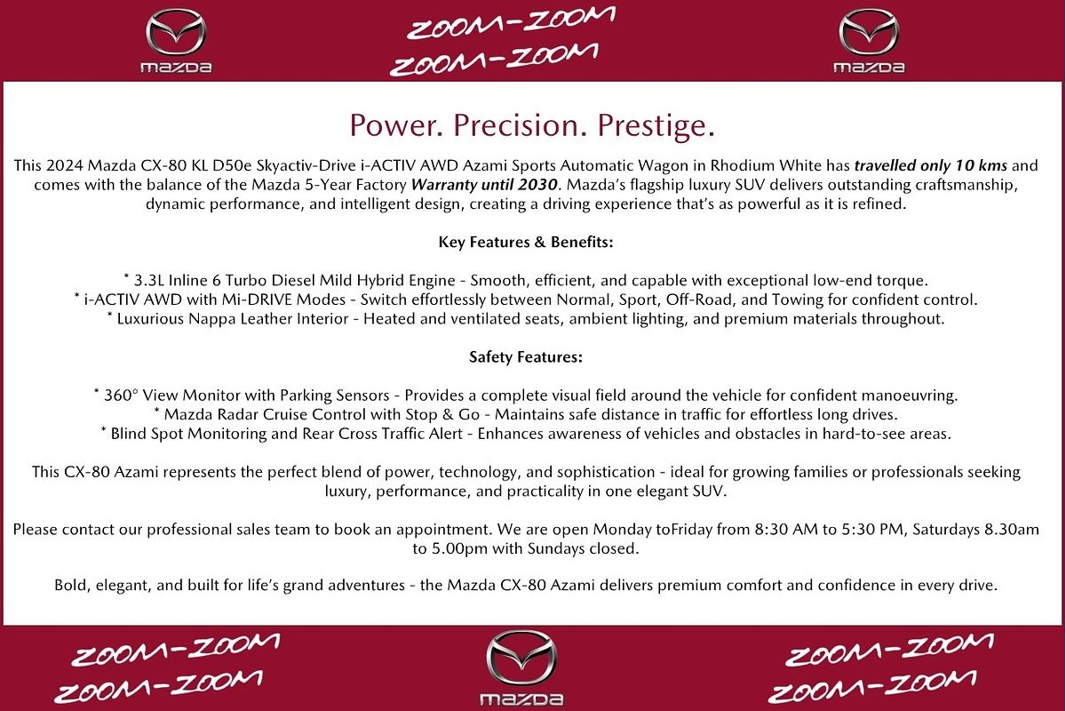 2024 Mazda CX-80 D50e Azami KL