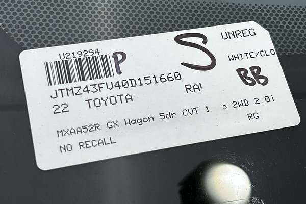 2022 Toyota RAV4 GX MXAA52R