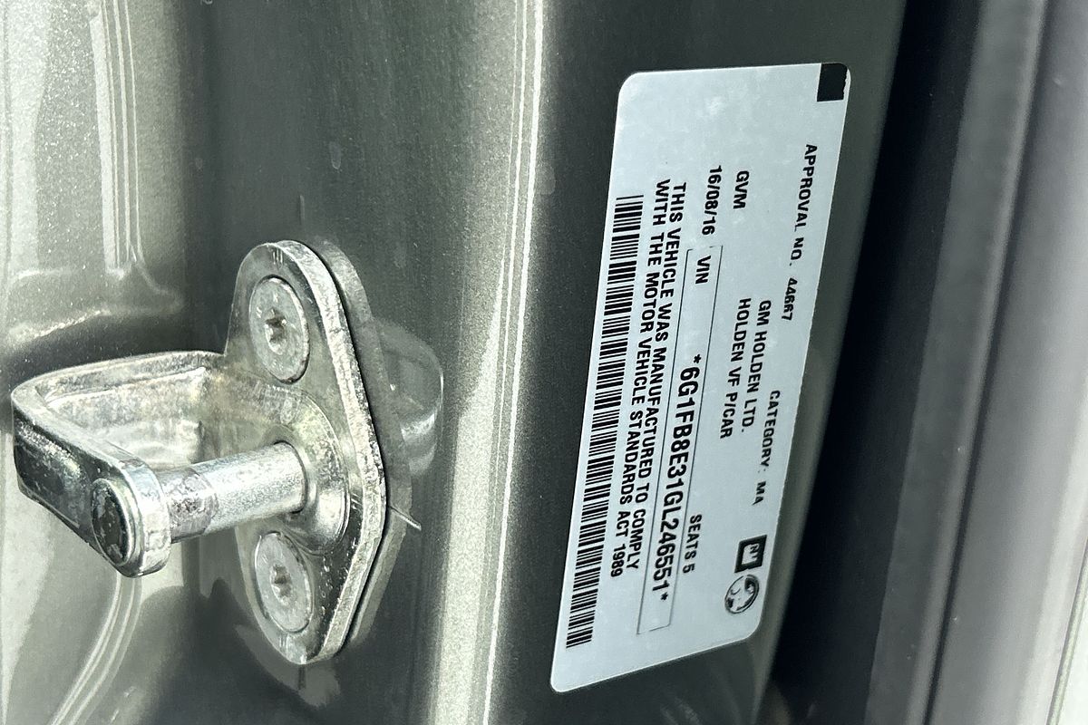 2016 Holden Commodore SV6 Black VF Series II