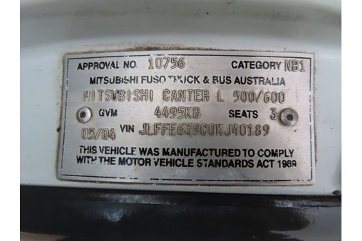 2004 Mitsubishi Canter FE639C4 2.0 4x2 SWB