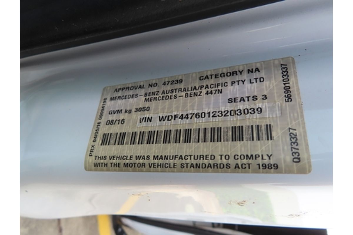 2016 Mercedes-Benz Vito 111CDI 447 SWB