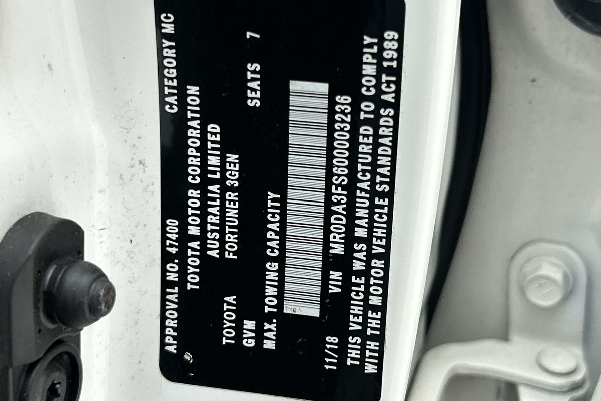 2018 Toyota Fortuner GX GUN156R